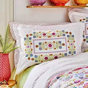 Karaca Home Ludo Pembe %100 Pamuk Çift Kişilik Nevresim Takımı görseli 4