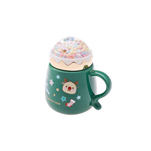 Karaca New Year Yılbaşı 24 Bubble Yeşil Kupa 430  ml görseli 1