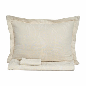 Karaca Home Blanche Bej Çift Kişilik Waffle Yatak Örtüsü Set görseli 4