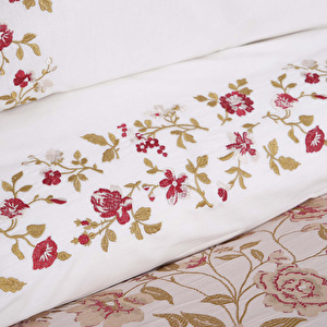 Karaca Home Flora Kırmızı 8 Parça Çeyiz Seti görseli 4