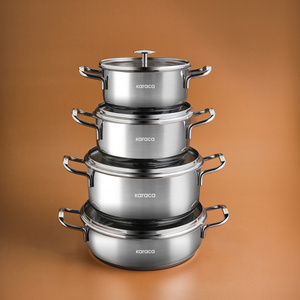 Karaca Alaz İndüksiyon Tabanlı 8 Parça Çelik Tencere Seti | Cookplus