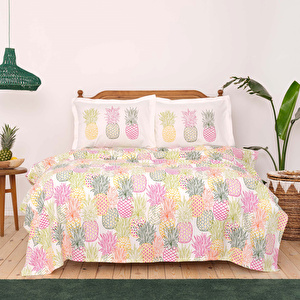 Karaca Home Young Tropical %100 Pamuk Çift Kişilik Pike Takımı görseli 1