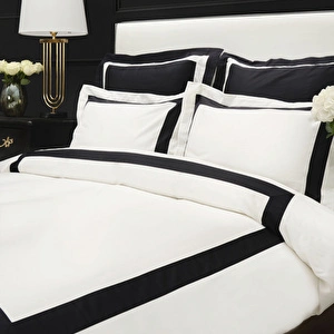 Karaca Home Porto Siyah Çift Kişilik Percale Nevresim Takımı görseli 2