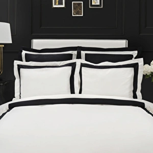 Karaca Home Porto Siyah Çift Kişilik Percale Nevresim Takımı görseli 3