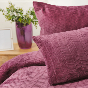Karaca Home Rosie Mürdüm Çift Kişilik Wellsoft Yatak Örtüsü  görseli 4