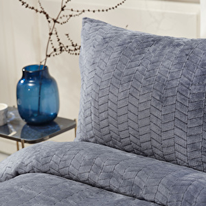 Karaca Home İndigo Çift Kişilik Wellsoft Yatak Örtüsü  görseli 3