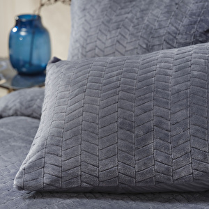 Karaca Home İndigo Çift Kişilik Wellsoft Yatak Örtüsü  görseli 4