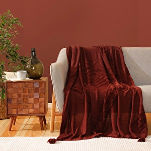 Karaca Home Karlo Kiremit Triko Tv Battaniyesi 130x170 cm görseli 2