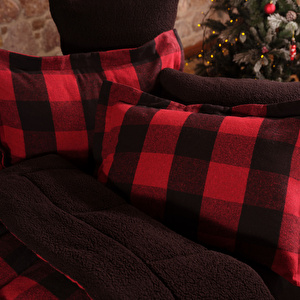 Karaca Home Mountain Kırmızı-Siyah Çift Kişilik Cozy Comfort görseli 2