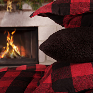 Karaca Home Mountain Kırmızı-Siyah Çift Kişilik Cozy Comfort görseli 5