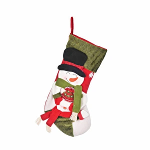 Karaca Home New Year Yılbaşı Snowman Yılbaşı Hediye Çorabı 47 cm görseli 1
