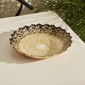 Karaca Home Kashida Dekoratif Tabak 34 cm Altın görseli 2