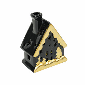 Karaca Home New Year House Işıklı Obje 12 cm görseli 1