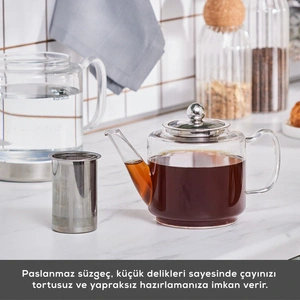 Karaca Dora Borosilikat Cam Çaydanlık XL görseli 6