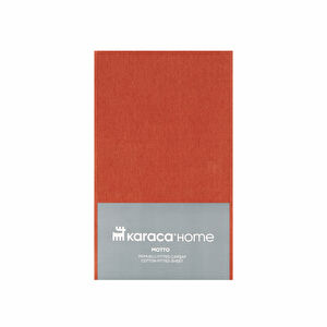 Karaca Home Motto Penye Fitted Çift Kişilik Çarşaf 160x200+30 cm Orange  görseli 2