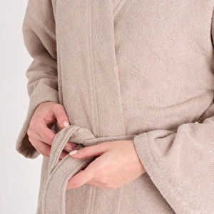 Karaca Home Tokyo Vizon Relax %100 Pamuk Bornoz L/XL görseli 9