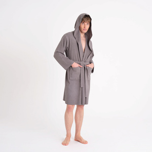 Karaca Home Berlin K. Gri Relax Hooded %100 Pamuk Bornoz S/M  görseli 5