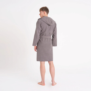 Karaca Home Berlin K. Gri Relax Hooded %100 Pamuk Bornoz S/M  görseli 6