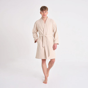Karaca Home Roma Off White Regular %100 Pamuk Kimono S/M 