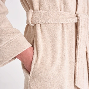 Karaca Home Roma Regular %100 Pamuk Kimono S/M Bej  görseli 3