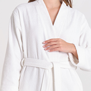 Karaca Home İstanbul Off White Regular %100 Pamuk Kimono Bornoz S/M  görseli 2