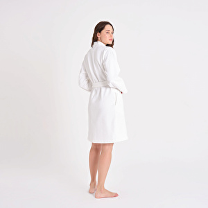 Karaca Home İstanbul Off White Regular %100 Pamuk Kimono Bornoz S/M  görseli 3