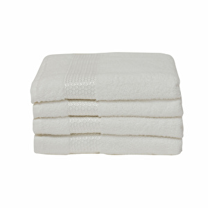 Karaca Home 4 lü Yüz Havlu Seti 50x90 cm Off White  görseli 2