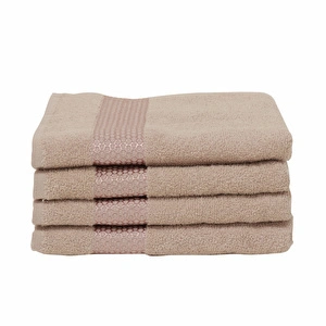 Karaca Home Honey 4'lü Yüz Havlusu Setİ 50x90 cm Bej  görseli 2