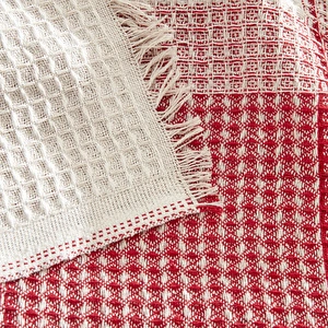Karaca Home Flow Ekose Tek Kişilik Waffle Pike 160x230 cm Kırmızı görseli 8