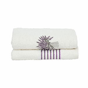 Karaca Home Lavender %100 Pamuk 2'li Yüz Havlusu Seti 50x90 cm görseli 2