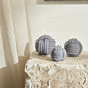 Karaca Home Rope Mum 8 cm Gri görseli 2