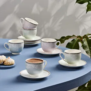  Karaca Vera 6 Kişilik Kahve Fincan Takımı 90 ml görseli 1