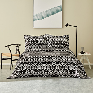 Karaca Home Wave Yatak Örtüsü Çift Kişilik Black  görseli 1