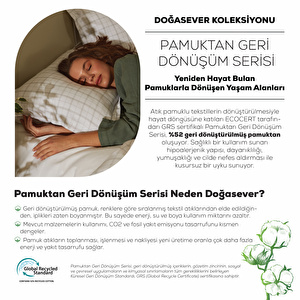 Karaca Home Doğasever Geo Pamuktan Dönüşüm Tek Kişilik Nevresim Takımı Haki görseli 9