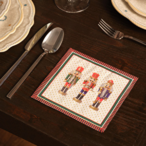 Karaca Home New Year Three Nutcrackers 20'li Kağıt Peçete görseli 2