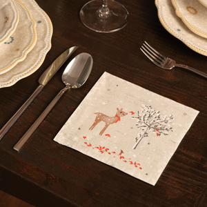 Karaca Home New Year Sniffing Deer 20'li Kağıt Peçete görseli 2