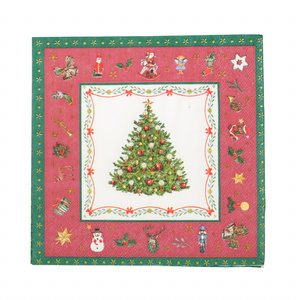 Karaca Home New Year Evergreen Red 20'li Kağıt Peçete görseli 1