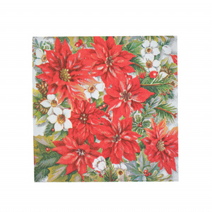 Karaca Home New Year Poinsettia All Over Kağıt Peçete görseli 1