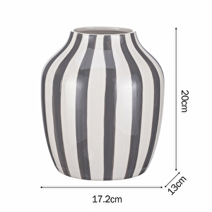 Karaca Home Bevel Dekoratif Vazo Gri 13x20 Cm görseli 5