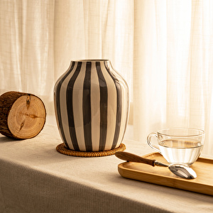 Karaca Home Bevel Dekoratif Vazo Gri 13x20 Cm görseli 6