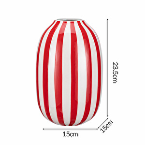 Karaca Home Bevel Dekoratif Vazo Kırmızı 6,8X23,3 Cm görseli 4