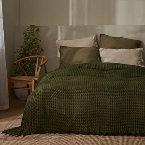 Karaca Home Casey Çift Kişilik Waffle Pike 200x230 cm Yeşil  görseli 2