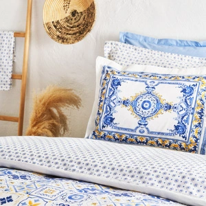 Karaca Home Alfama %100 Pamuk Nevresim Takımı Çift Kişilik Mavi görseli 4