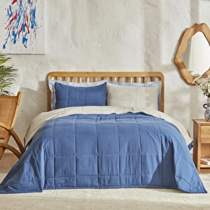Karaca Home Barny Çift Kişilik Müslin Summer Comfort İndigo görseli 6