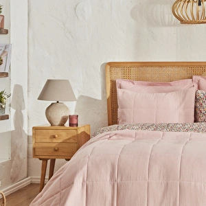 Karaca Home Anna Çift Kişilik Müslin Summer Comfort Pudra görseli 5