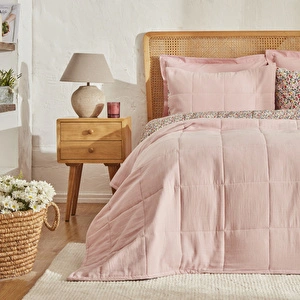 Karaca Home Anna Çift Kişilik Müslin Summer Comfort Pudra görseli 6