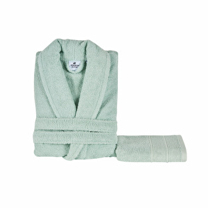 Karaca Home Lottie %100 Pamuk Bornoz Seti XL/XXL Yeşil görseli 4