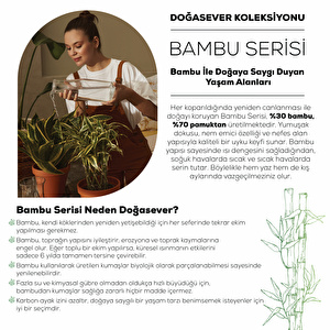 Karaca Home Doğasever Lorena Bambu Çift Kişilik Jakar Pike 200x230 cm Bej görseli 6