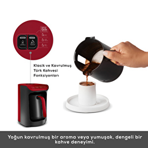 Karaca Hatır Köz Türk Kahve Makinesi Cherry Red görseli 10