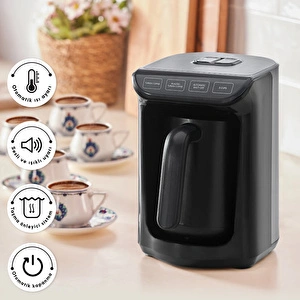Karaca Hatır Köz Türk Kahve Makinesi Shiny Black görseli 6